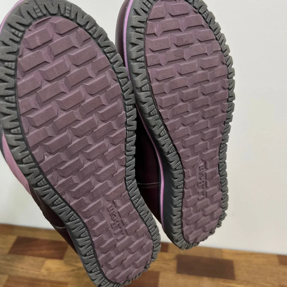 LL Bean Kids‎ Winter Boots 5 Knee High Puffer Purple Color Block Outdoor Snow